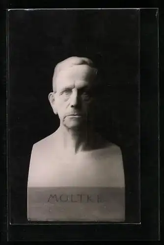 AK Büste von Moltke, Reichseinigungskriege