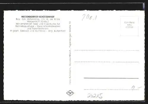 AK Metjendorf, Gasthaus Metjendorfer-Schützenhof und Elisabethstein