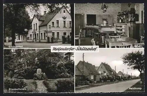 AK Metjendorf, Gasthaus Metjendorfer-Schützenhof und Elisabethstein