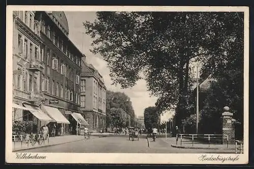 AK Wilhelmshaven, Hindenburgstrasse mit Piano Haus Dreyer