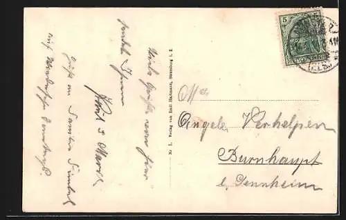 AK Münster / Elsass, Teilansicht mit Kirche