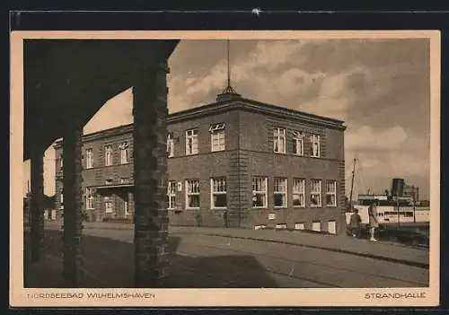 AK Wilhelmshaven, Gasthaus Strandhalle, Dampfer