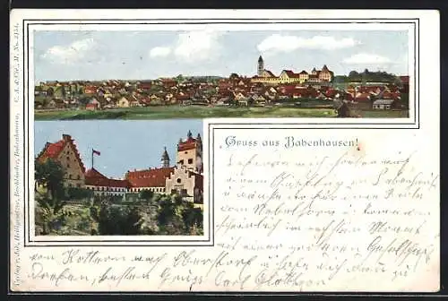 AK Babenhausen / Schwaben, Panorama, Gebäudeansicht