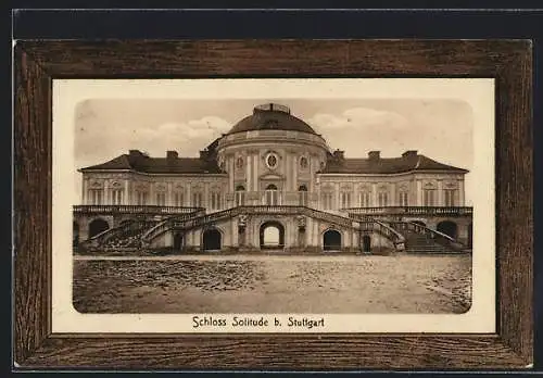 Präge-AK Stuttgart, Schloss Solitude, Passepartout