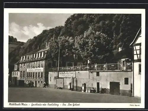 AK Mühlbach / Main, Ansicht vom Gasthaus zur Karlsburg