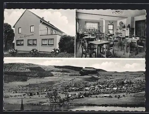 AK Riol a. d. Mosel, Pension zum Rosengarten, mit Gaststube, Gesamtansicht