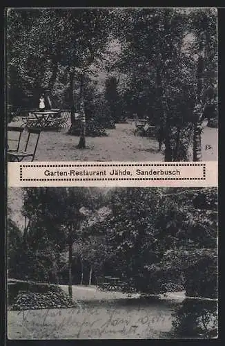 AK Sanderbusch, Garten-Restaurant Jähde, Mehrfachansicht