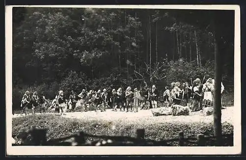 AK Grassau / Chiemgau, Festspiel zur 1000-Jahrfeier 1933, Vor 1000 Jahren in der Grassau, 1. Akt, Jagdeinzug