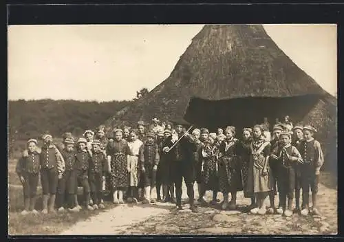 Foto-AK Neuenburg / Varel, Kinderfest 1913