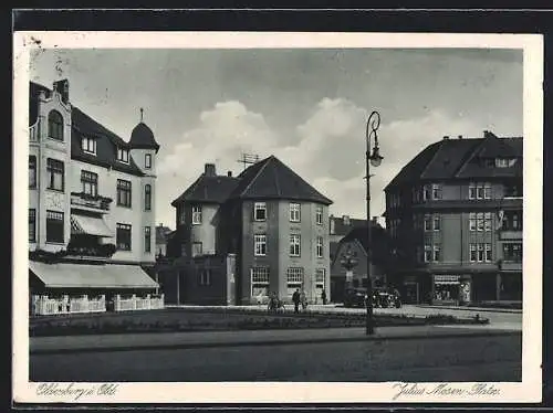 AK Oldenburg i. Old., Julius Mosen-Platz mit Geschäft