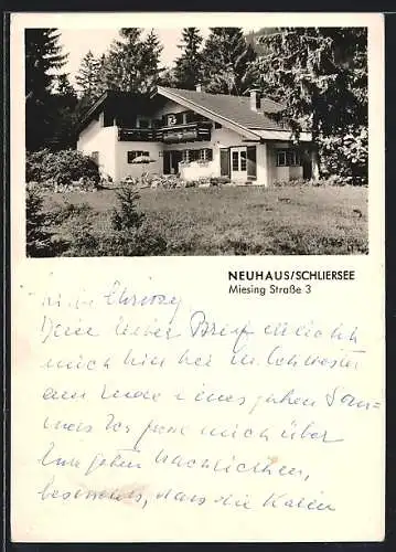 AK Neuhaus /Schliersee, Haus in der Miesing-Strasse 3