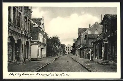 AK Thedinghausen, Strassenpartie in der Braunschweigerstrasse