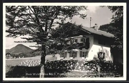 AK Ruhpolding-Zell, Hotel Haus Waldfrieden E. Priemer, Infang 2