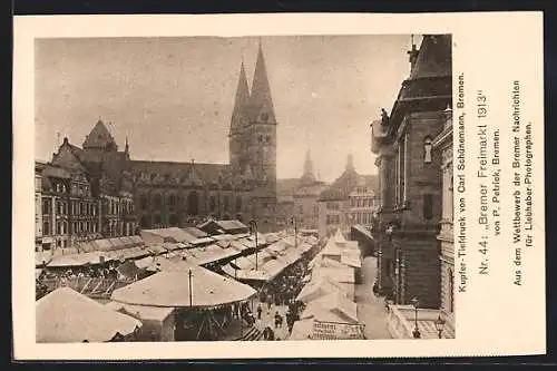 AK Bremen, Volksfest Bremer Freimarkt 1913 im Winter