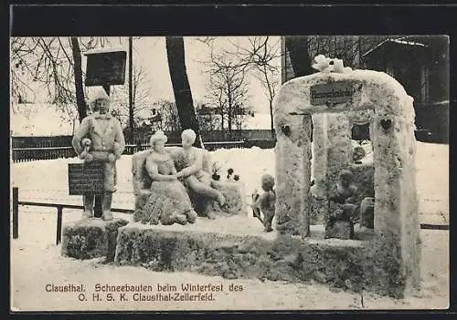 AK Clausthal, Schneebauten beim Winterfest des Oberharzer-Ski-Clubs