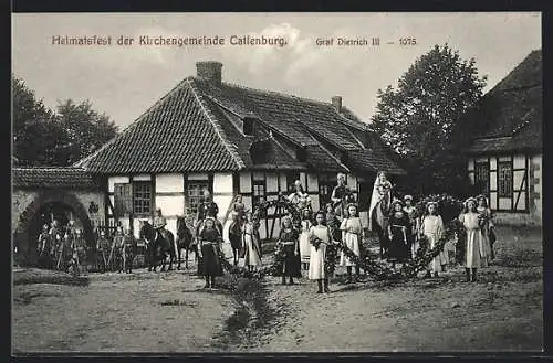 AK Catlenburg, Heimatsfest der Kirchengemeinde, Graf Dietrich III. im festzug