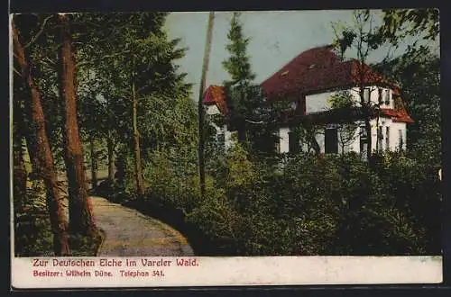 AK Varel / Oldenburg, Gasthaus zur deutschen Eiche, Inh. Wilhellm Düne