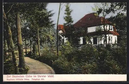 AK Varel / Oldenburg, Gasthaus zur deutschen Eiche, Inh. Wilhellm Düne