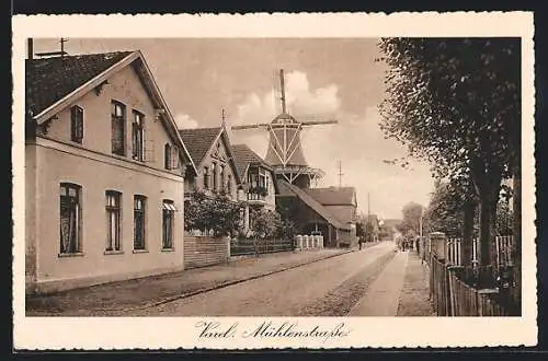 AK Varel / Oldenburg, Windmühle in der Mühlenstrasse