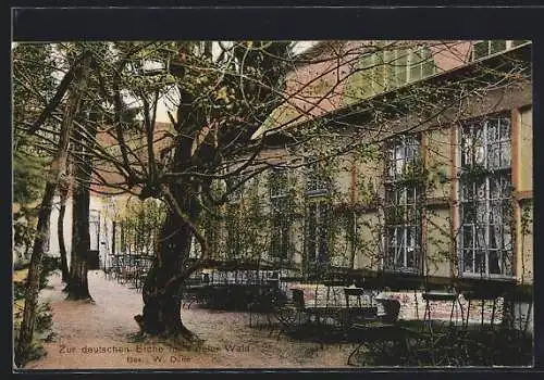 AK Varel / Oldenburg, Gasthaus Zur deutschen Eiche im Vareler Wald, Besitzer W. Düne