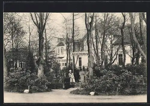 AK Rastede, Gasthof von Oldenburg, gegenüber dem Grossherz. Schloss