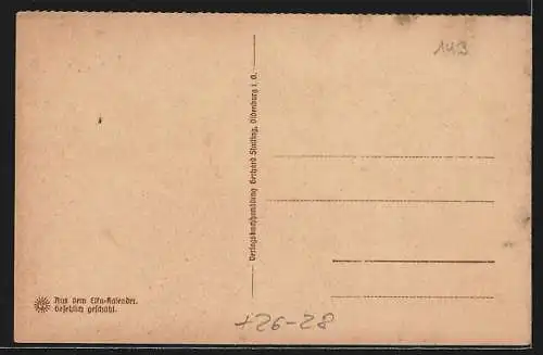 Steindruck-AK Zwischenahn, Ansicht der Kirche