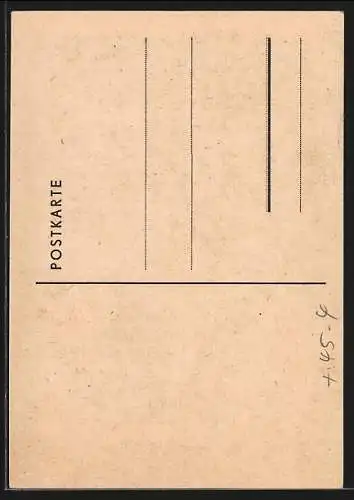 Lithographie Verden a. Aller, Niedersachsens Landesturnfest 1950, Ansicht der Kirche