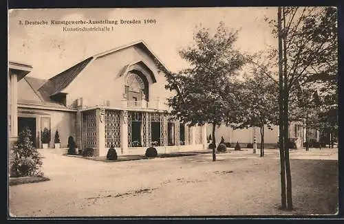 AK Dresden, 3. Deutsche Kunstgewerbe-Ausstellung 1906, Kunstindustriehalle I