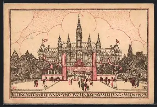 AK Wien. Kleingarten-Siedlungs-und Wohnungsbau-Ausstellung 1923, Art Deco
