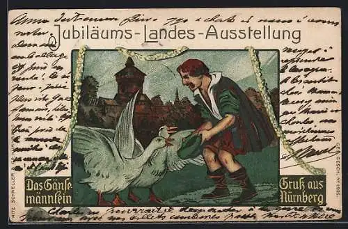 AK Nürnberg, Jubiläums-Landes-Ausstellung 1906, Das Gänsemännlein