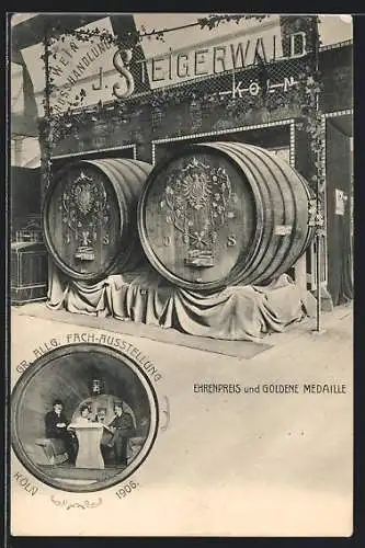 AK Köln, Gr. Allg. Fach-Ausstellung 1906, Ehrenpreis und goldene Medaille