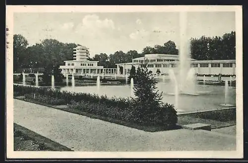 AK Liegnitz, Gugali Ausstellung 1927, Bergerhallen und Anlagen