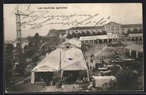AK Lausanne, VIII Exposition Suisse d'agriculture 1910, les machines agricoles