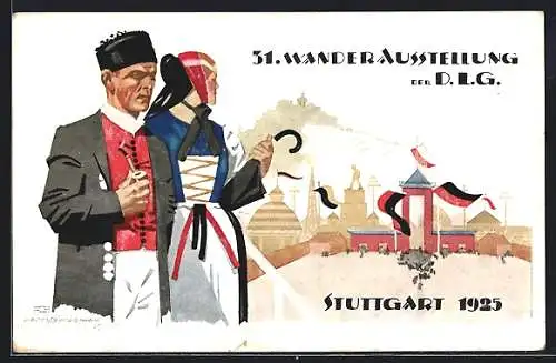 Künstler-AK Stuttgart, 31. Wander Ausstellung der D.L.G. 1925
