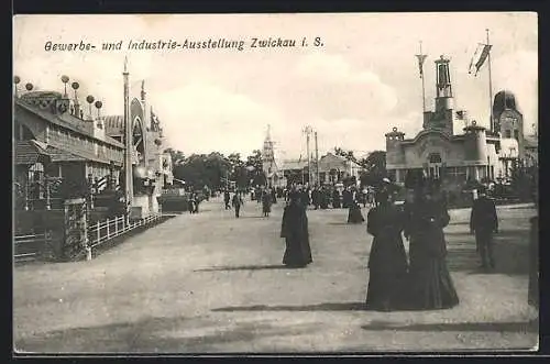 AK Zwickau i. S., Gewerbe- und Inudstrie-Ausstellung, auf dem Festgelände