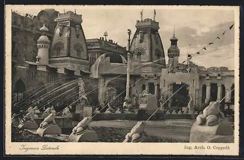 AK Genova, Esposizione Internazionale 1914, Ingresso Laterale