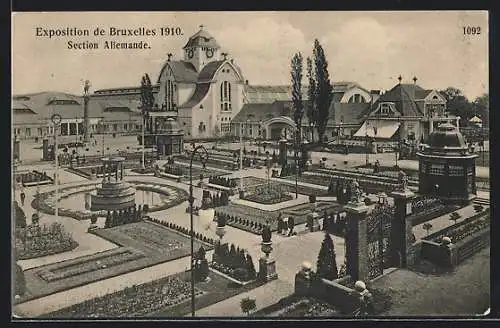 AK Bruxelles, Exposition Bruxelles 1910, Section Allemande