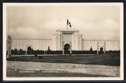AK Antwerpen, Wereldtentoonstelling 1930, Paviljoen der Fransche Kolonien