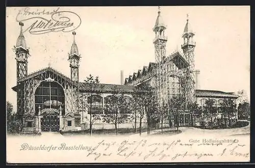 AK Düsseldorf, Ausstellung 1902, Gute Hoffnungshütte, Gas-Motorenfabrik Deutz