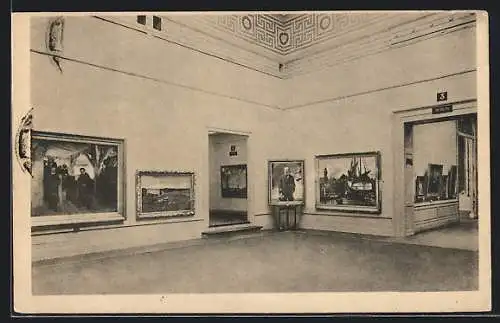 AK Düsseldorf, Grosse Berliner Kunstausstellung 1917, Galerie im Städtischen Kunstpalast