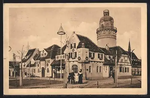 AK Leipzig, Internationale Baufachausstellung mit Sonderausstellungen 1913, Biedermeier-Restaurant & Pleissenburgturm