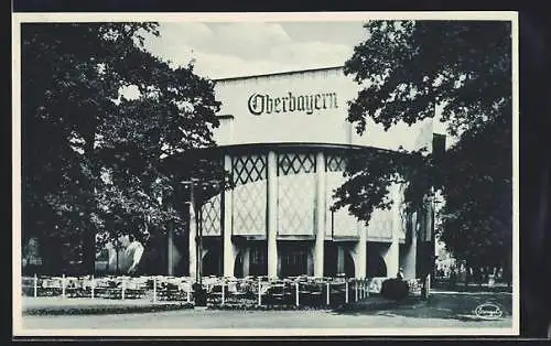 AK Dresden, Ausstellung Jahresschau Deutscher Arbeit 1927, Das Papier, Vergnügungspark Oberbayern