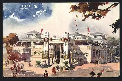 Künstler-AK Milano, Cartolina Ufficiale- Dell Esposizione 1906
