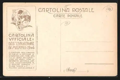 Künstler-AK Milano, Cartolina Ufficiale- Dell Esposizione 1906