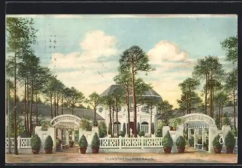 Künstler-AK Nürnberg, Bayerische Jubiläums-Landes-Ausstellung 1906, Kunstgewerbehaus