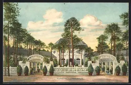 Künstler-AK Nürnberg, Bayerische Jubiläums-Landes-Ausstellung 1906, Kunstgewerbehaus