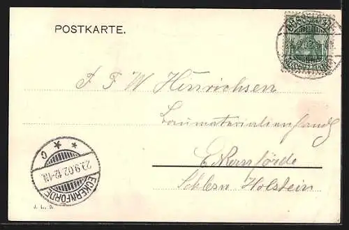 AK Düsseldorf, Industrie- und Gewerbe-Ausstellung 1902, Wasserrutschbahn i. Vergnügungspark