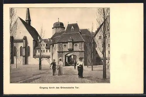 AK Leipzig, Internationale Baufach-Ausstellung 1913, Eingang durch das Grimmaische Tor