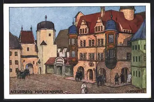 Künstler-AK Leipzig, Internationale Baufachausstellung mit Sonderausstellungen 1913, Fürstenhaus