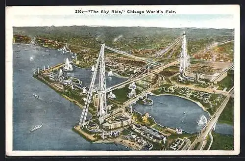 AK Chicago, World`s Fair 1933, The Sky Ride